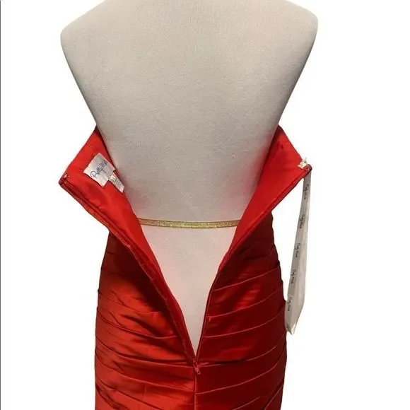 Pretty Maids | Red Strapless Ruffle Dress - Picture 5 of 6